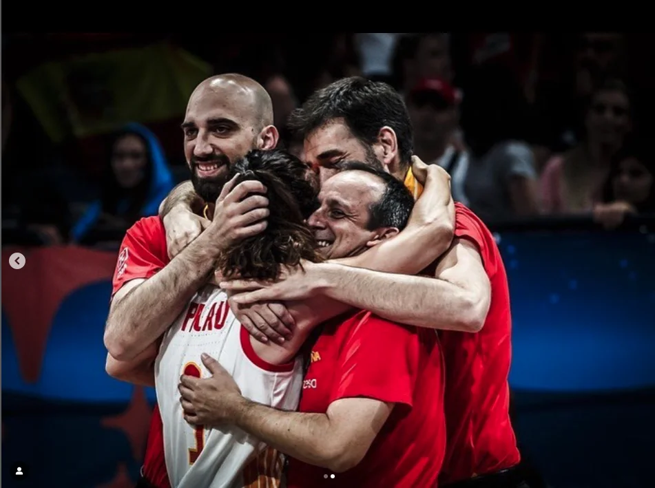 Celebración de la Selección Española de Baloncesto